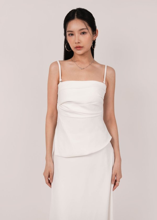 Swaying Asymmetrical Top in White