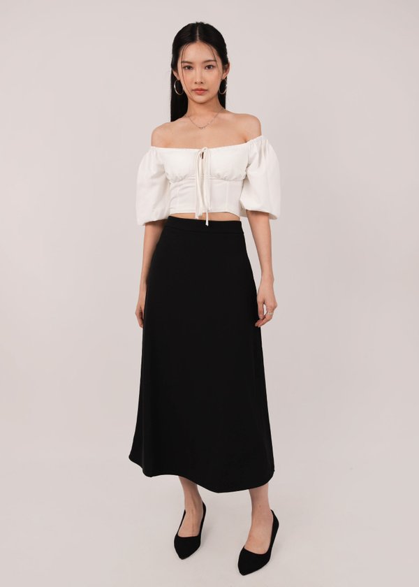 Swaying Midi Skirt in Black