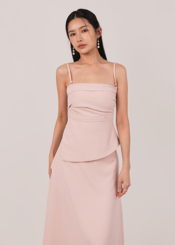 Swaying Asymmetrical Top in Misty Pink