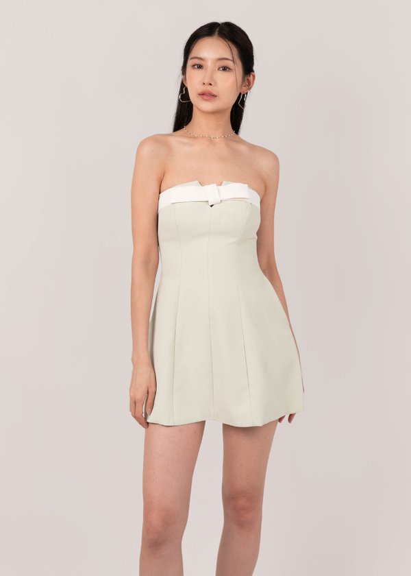 Wrapped In Bows Skater Dress in Mint