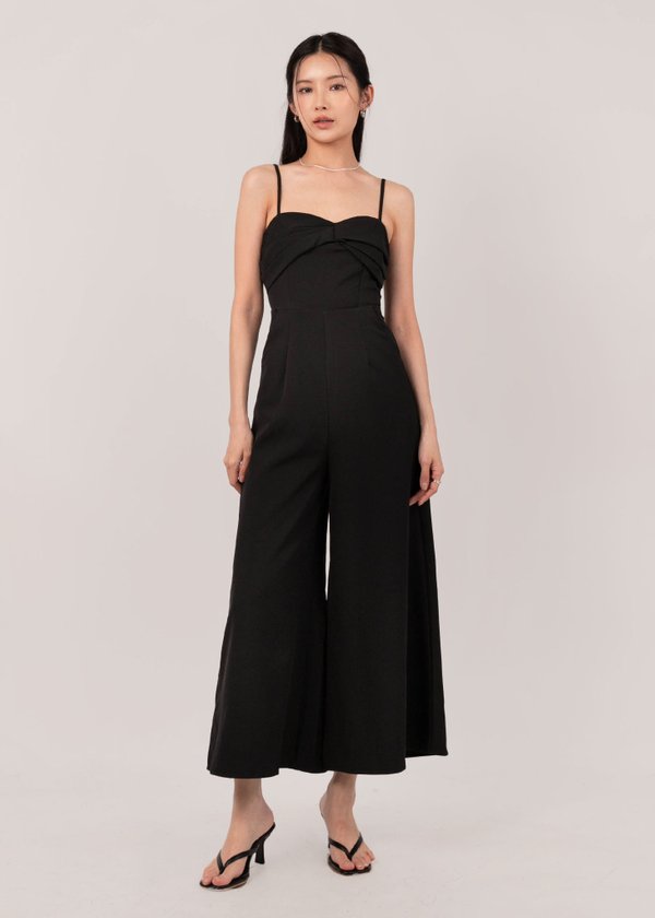 Holly Jolly Knotted Jumpsuit in Black