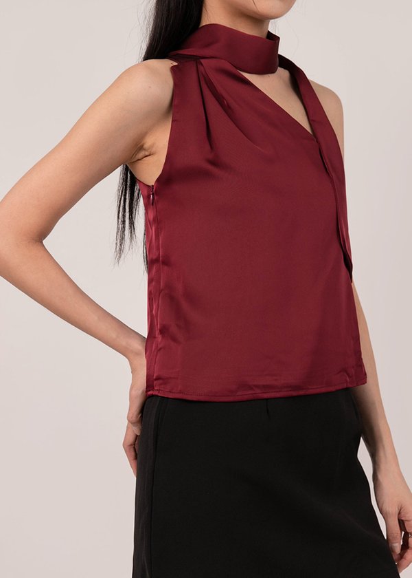 Twinkle Toga Top in Wine Red