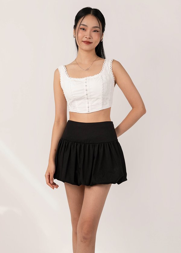 Hannie Lace Corset Top in White