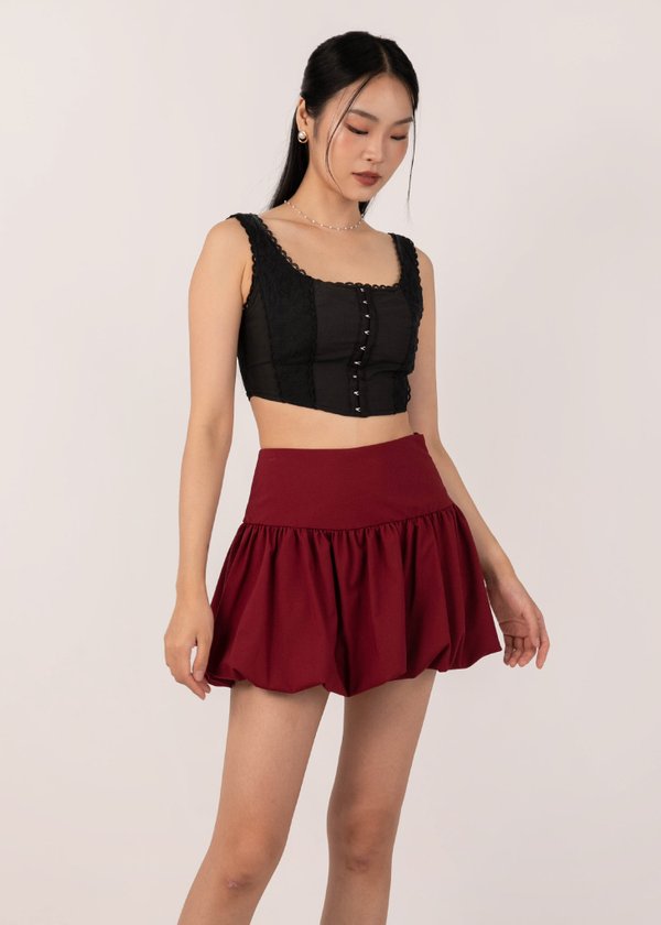 Bouncy Bubble Skorts in Ruby Red