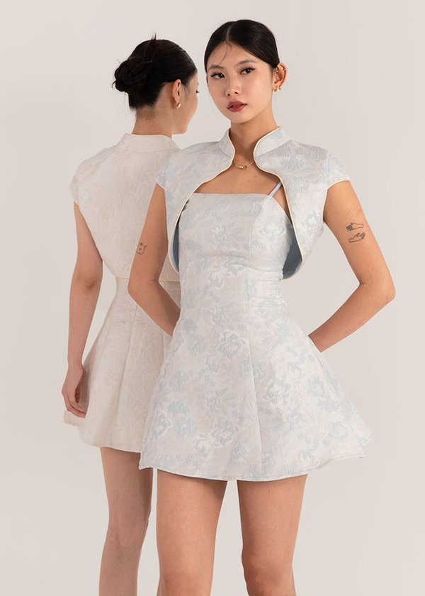 Bloom Skater Dress V2 in Misty Blue