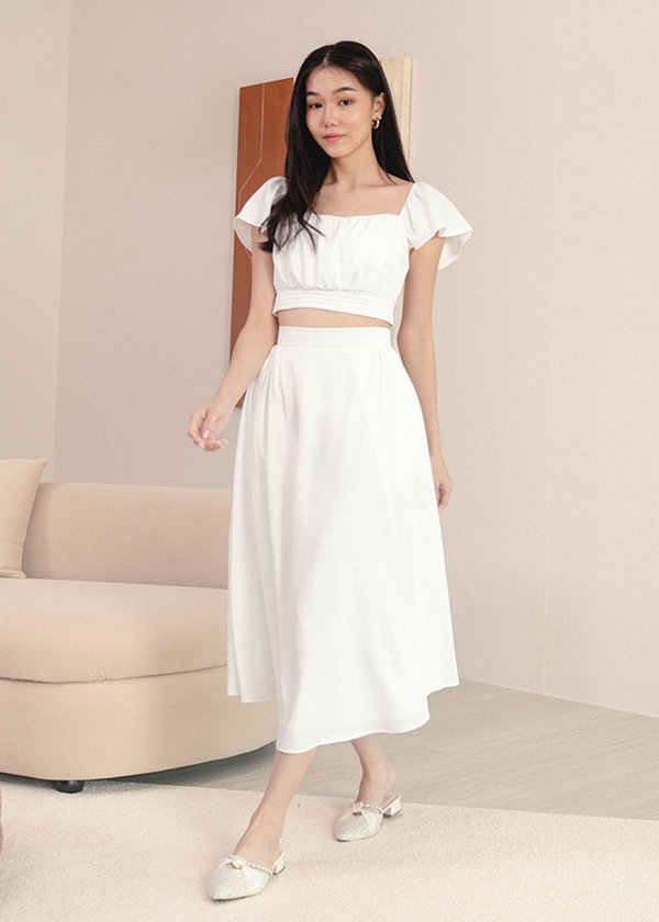 Escape Midi Skirt in White