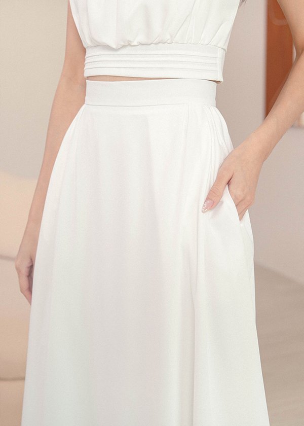 Escape Midi Skirt in White