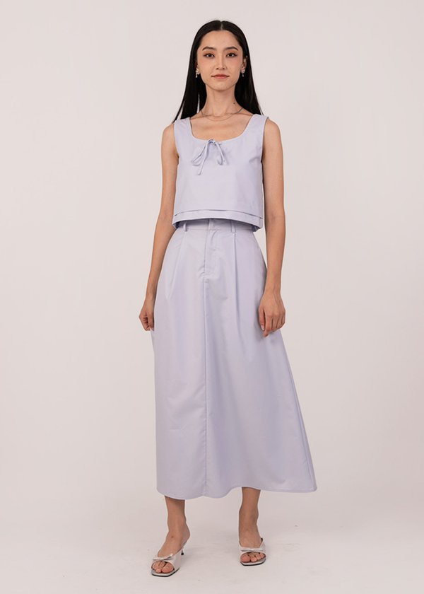 Aria Midi Skirt in Periwinkle Blue