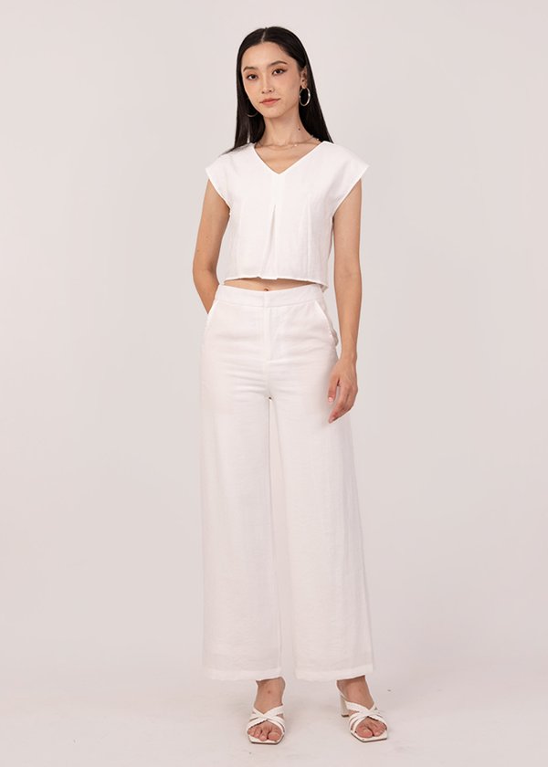 Workday Linen Pants in White