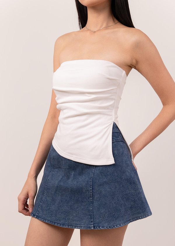 Solid As Always Asymmetrical Top in White