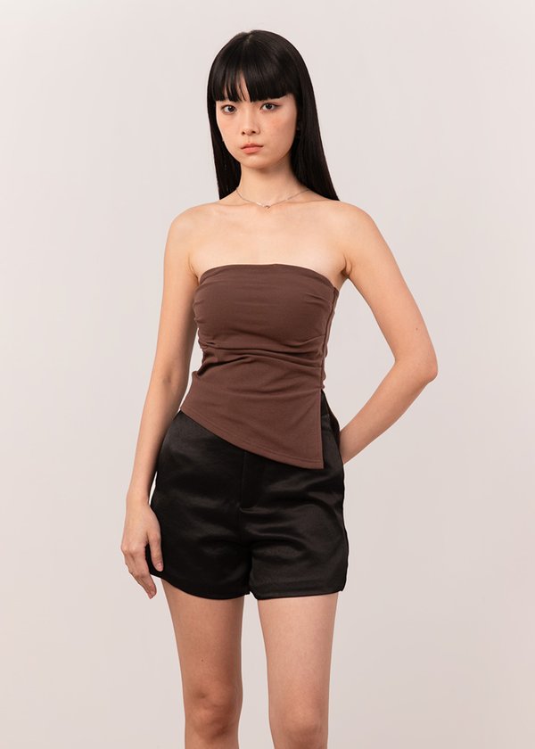 Solid As Always Asymmetrical Top in Brown