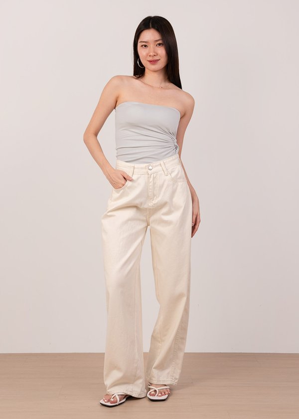 Echo Wide Legged Jeans in Ecru
