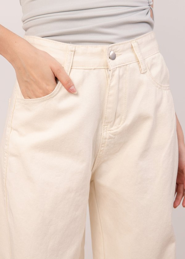 Echo Wide Legged Jeans in Ecru