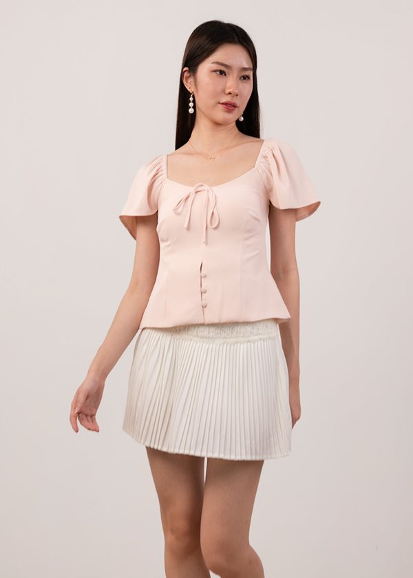 Heartstring Flutter Top V3 in Soft Pink