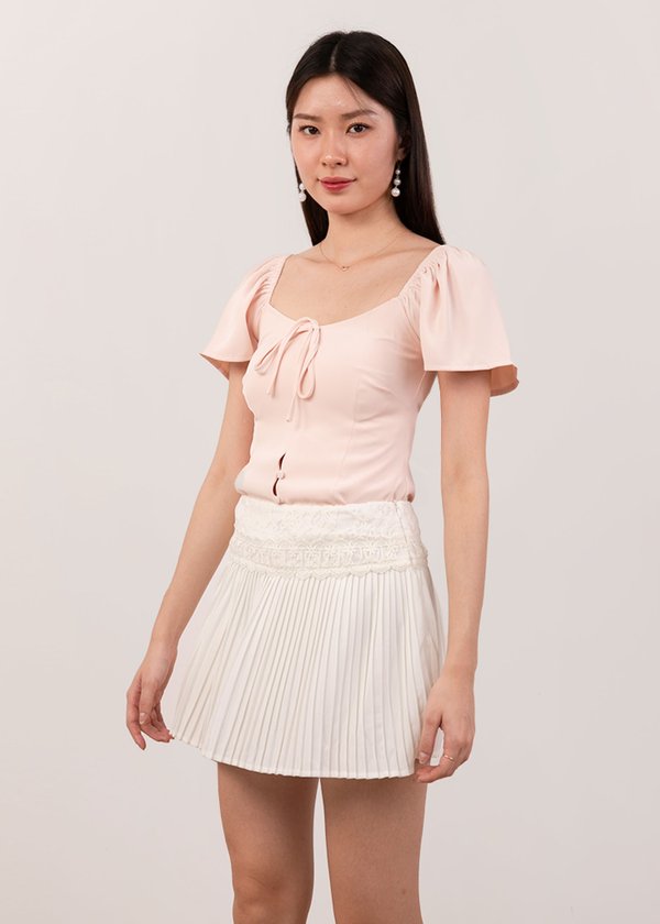 Whimsy Lace Mini Skorts in White