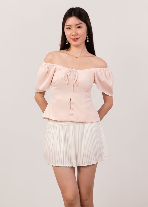 Heartstring Flutter Top V3 in Soft Pink