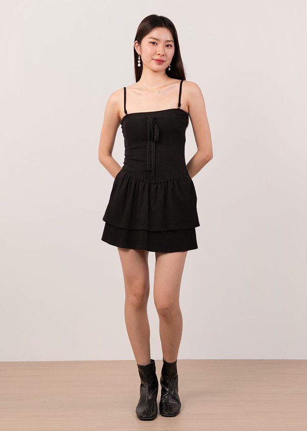 Rosaline Lace Playsuit in Black