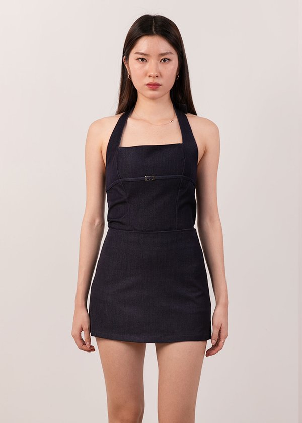 Game Girl Mini Skort in Midnight Denim