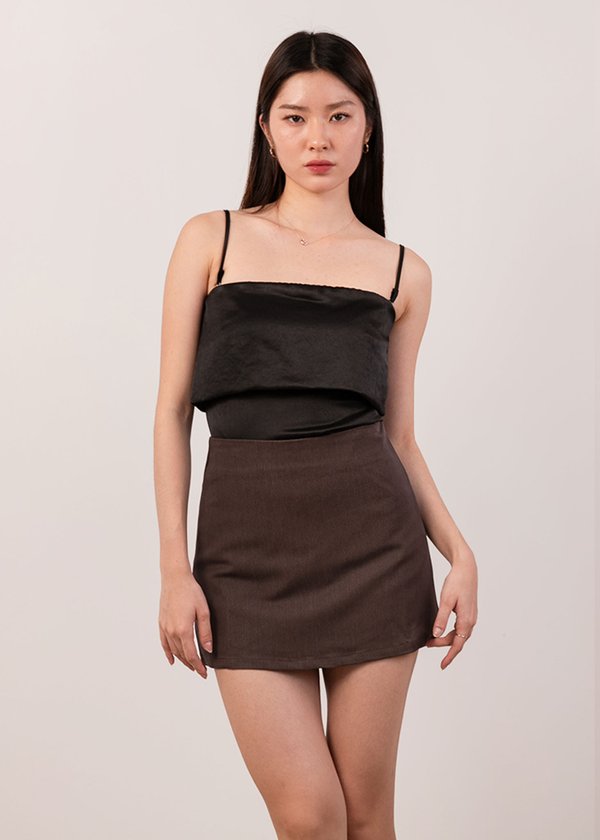 Game Girl Mini Skort in Brunette Brown