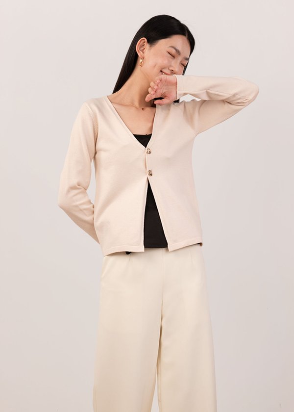 Softform Cardigan in Beige