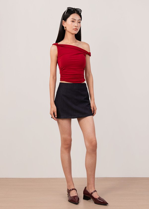 Stellar Twisted Knot Top in Cherry Red