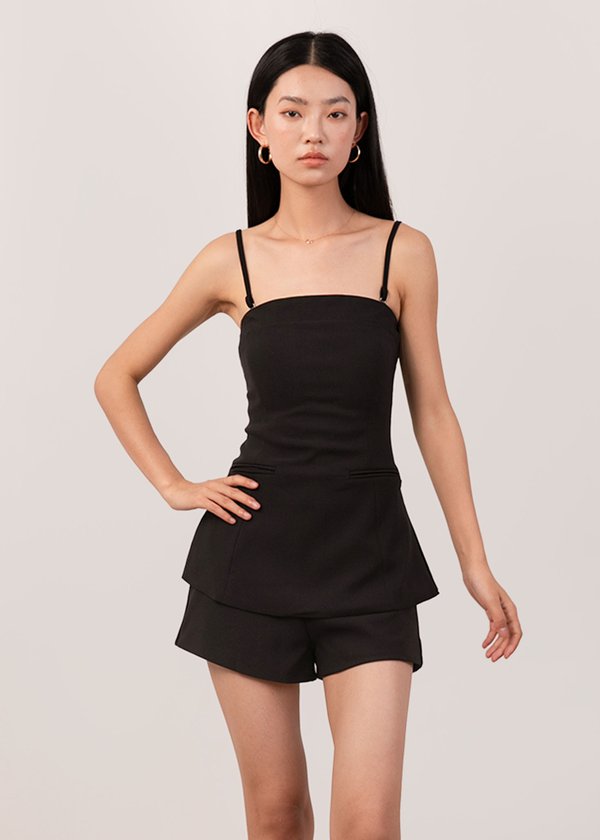 Poise Longline Top in Black