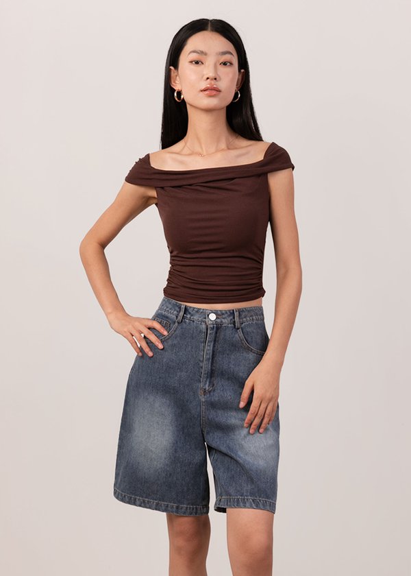 Stellar Twisted Knot Top in Espresso Brown