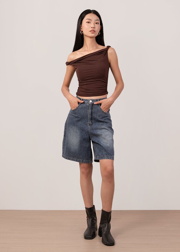 Stellar Twisted Knot Top in Espresso Brown