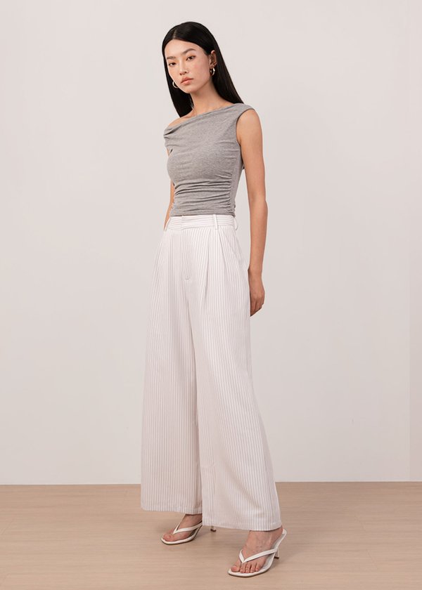 Pinstripe Pop Pants in White