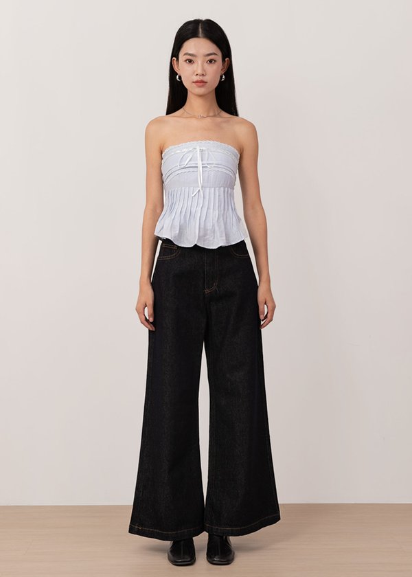 Sugarplum Lace Top in Powder Blue