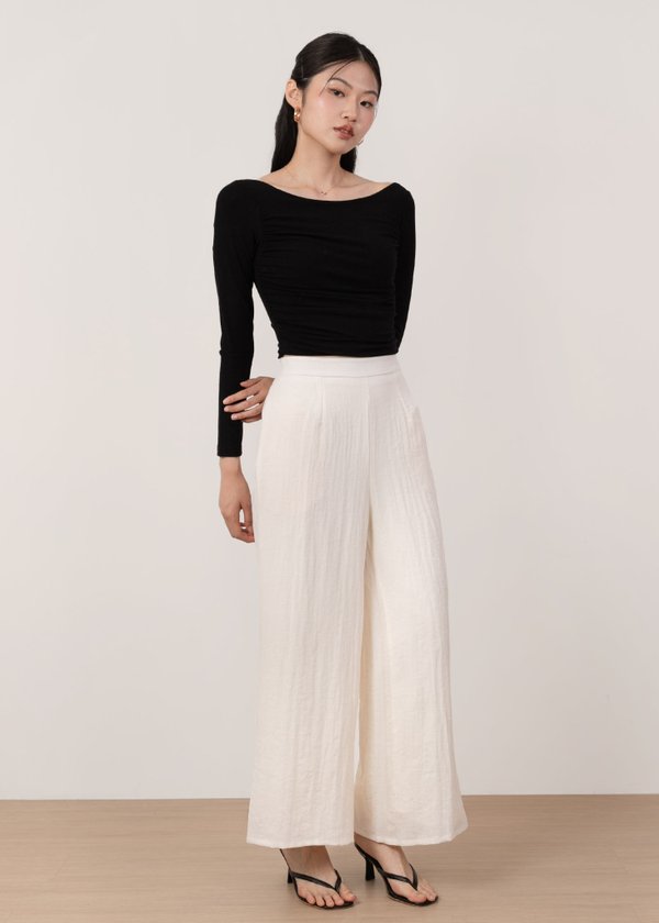 Mila Linen Pants in Off White
