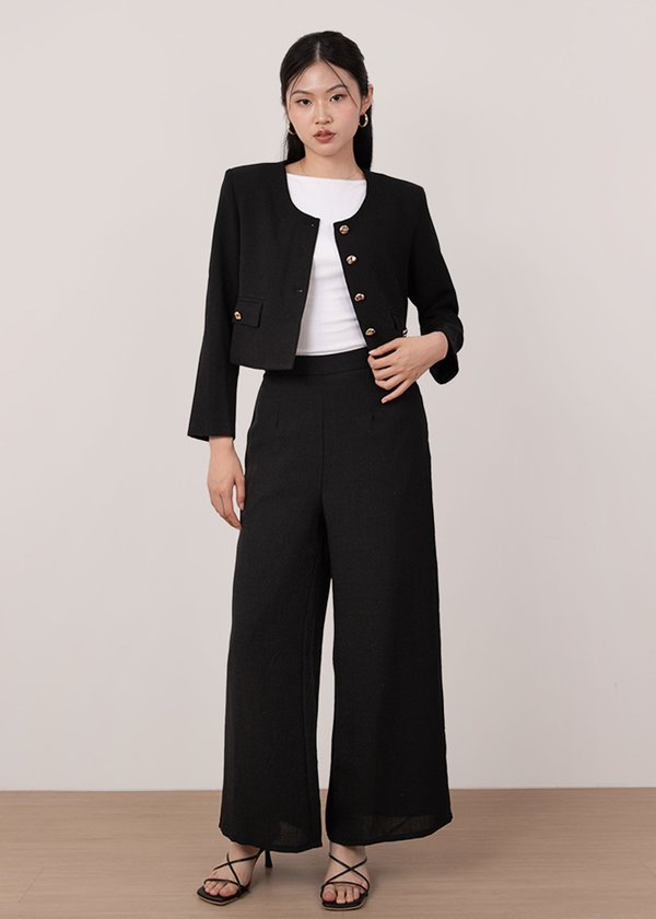 Parisan Tweed Jacket in Black