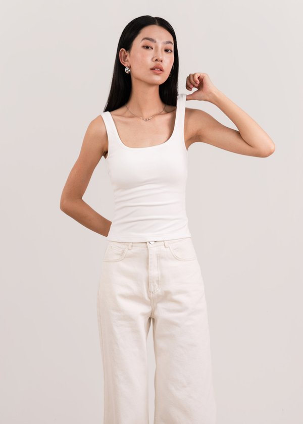 Snatch Babe Tank Top in White