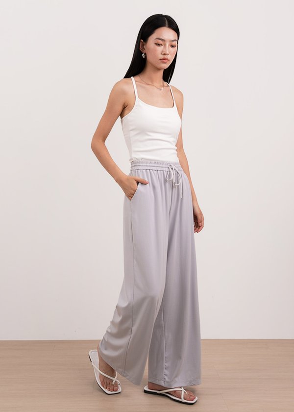 Easy Flow Wide Leg Joggers in Soft Periwinkle