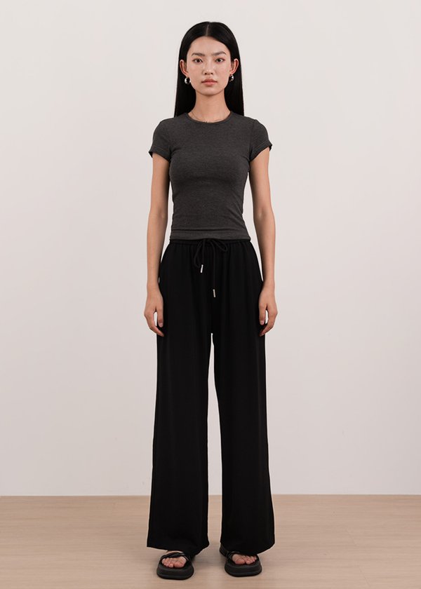 Comfy Core Baby Tee (Regular Length) in Charcoal Grey