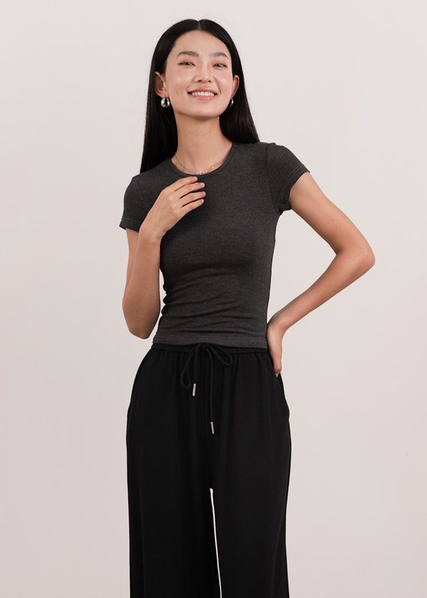 Comfy Core Baby Tee (Regular Length) in Charcoal Grey