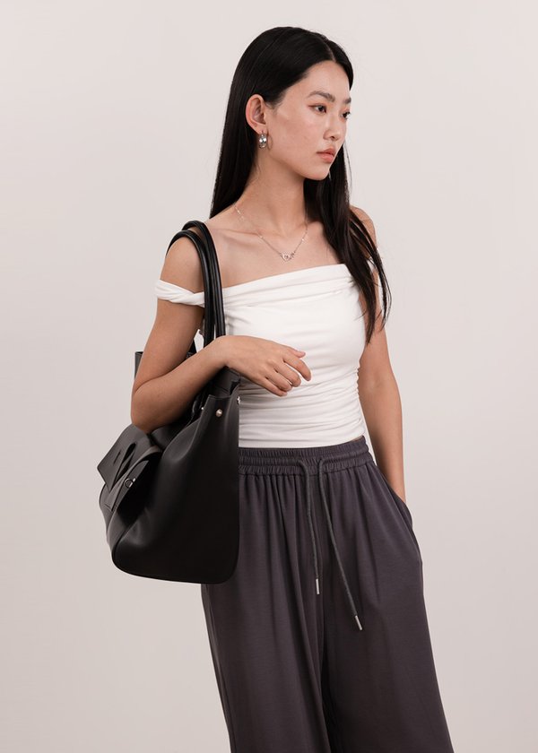 Easy Flow Wide Leg Joggers in Graphite
