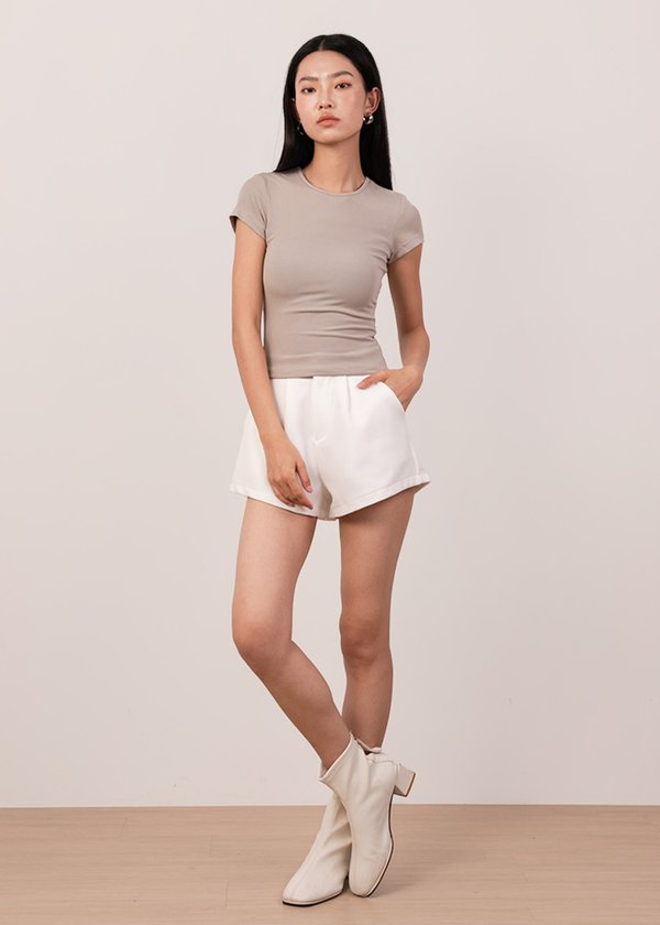 Comfy Core Baby Tee (Regular Length) in Taupe