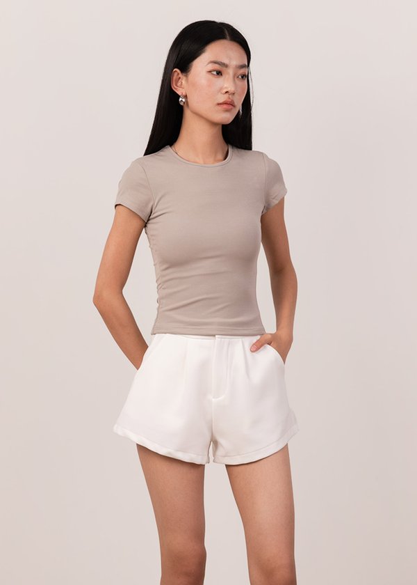 Comfy Core Baby Tee (Regular Length) in Taupe