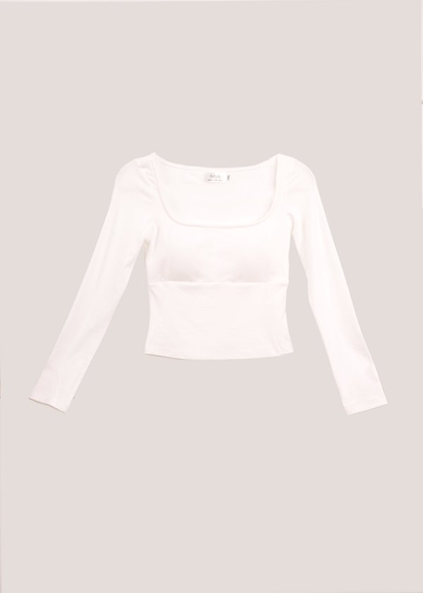 Modena Classic Sleeve Top in White