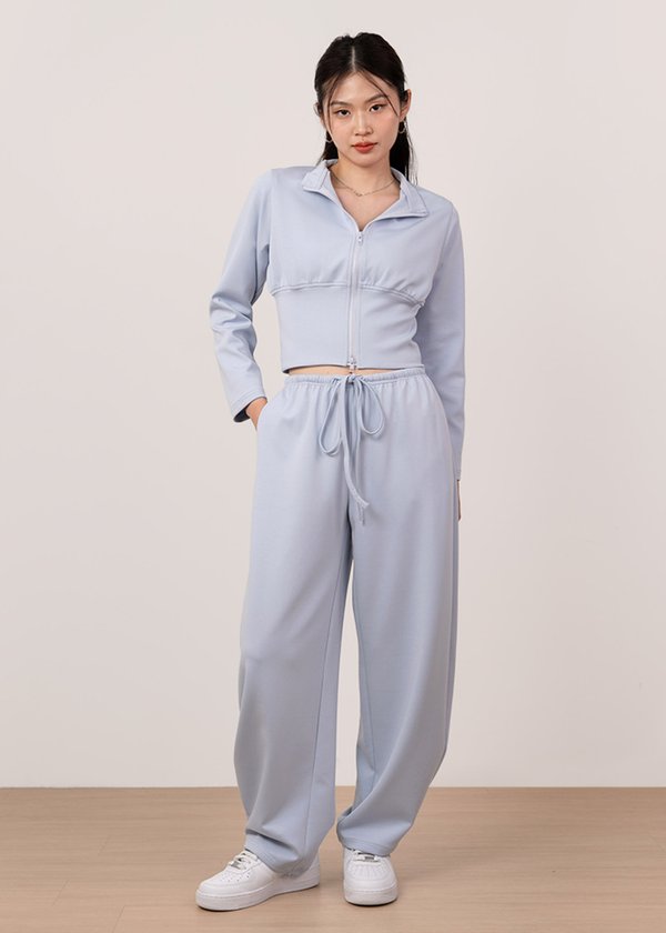 Zip & Flow Barrel Pants in Artic Blue