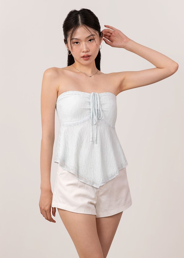 Eloria Handkerchief Lace Top in Dewdrop