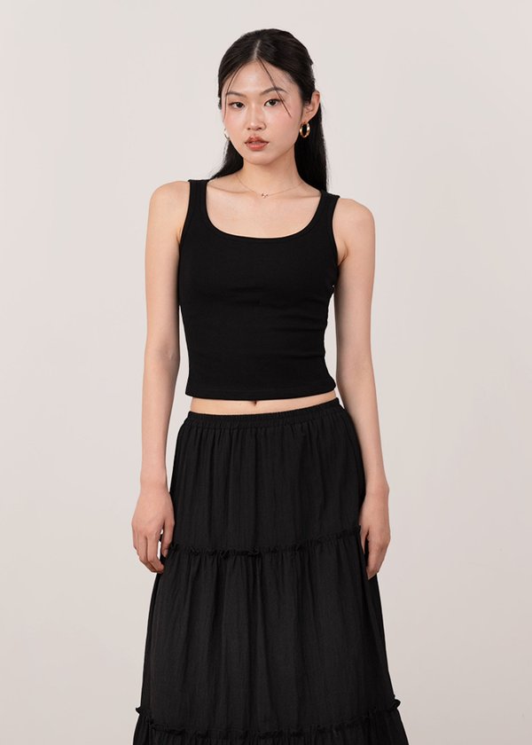 Lumi Reversible 2 Way Tank Top in Black