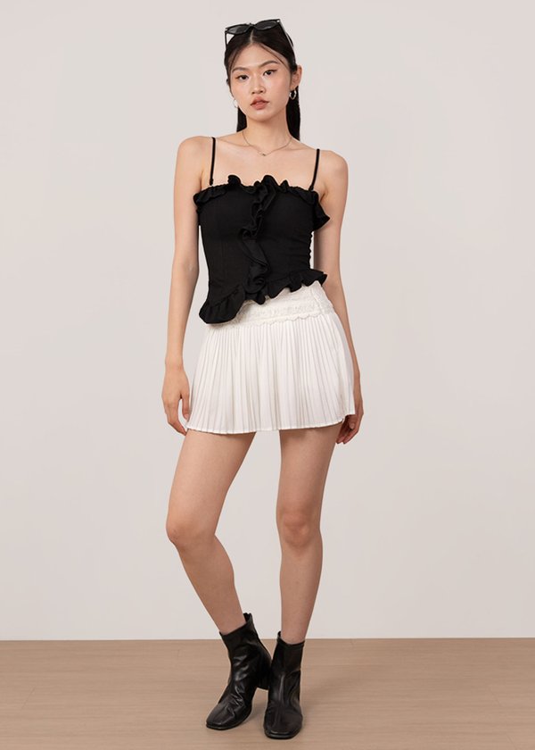 Brielle Ruffles Top in Black
