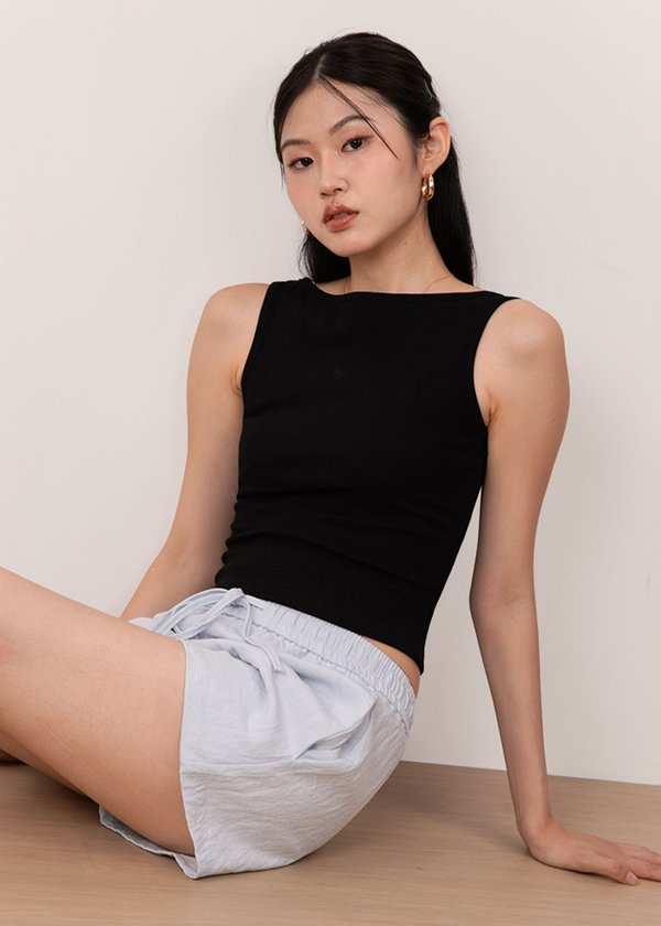 Lumi Reversible 2 Way Tank Top in Black