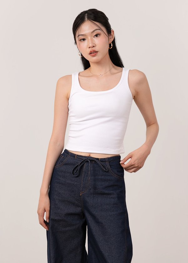 Lumi Reversible 2 Way Tank Top in White
