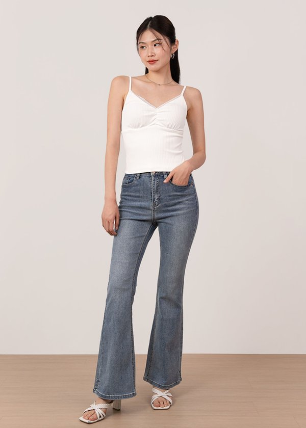 Petals Lace Cami Top in White