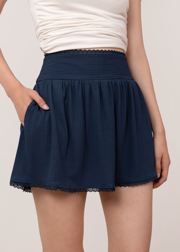 Petals Lace Skorts in Navy