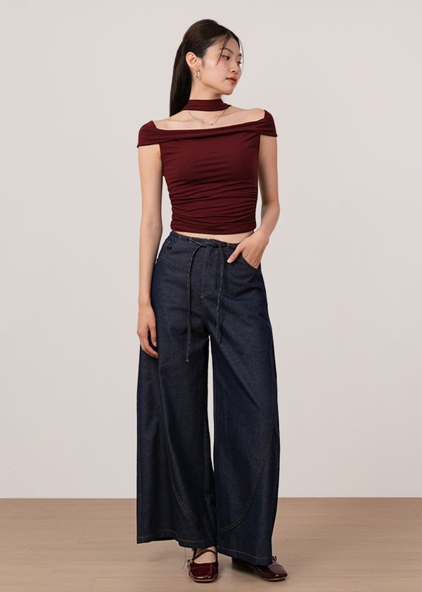 Stellar Twisted Knot Top V2 in Dark Maroon *US*