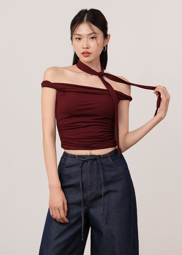 Stellar Twisted Knot Top V2 in Dark Maroon *US*